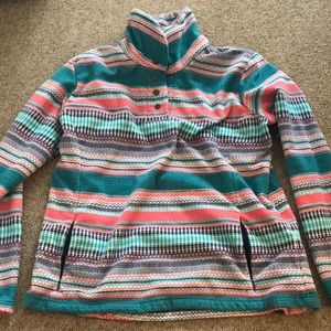 Sahalie butter fleece pull over jacket large